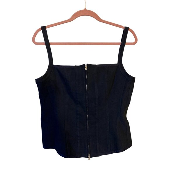 Narciso Rodriguez Black Stretch Bustier Top Made In Italy Y2K Whimsigoth Sz 8 - Picture 1 of 13